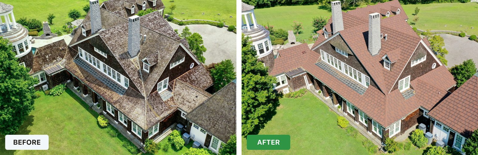 Metal roof project photograph.